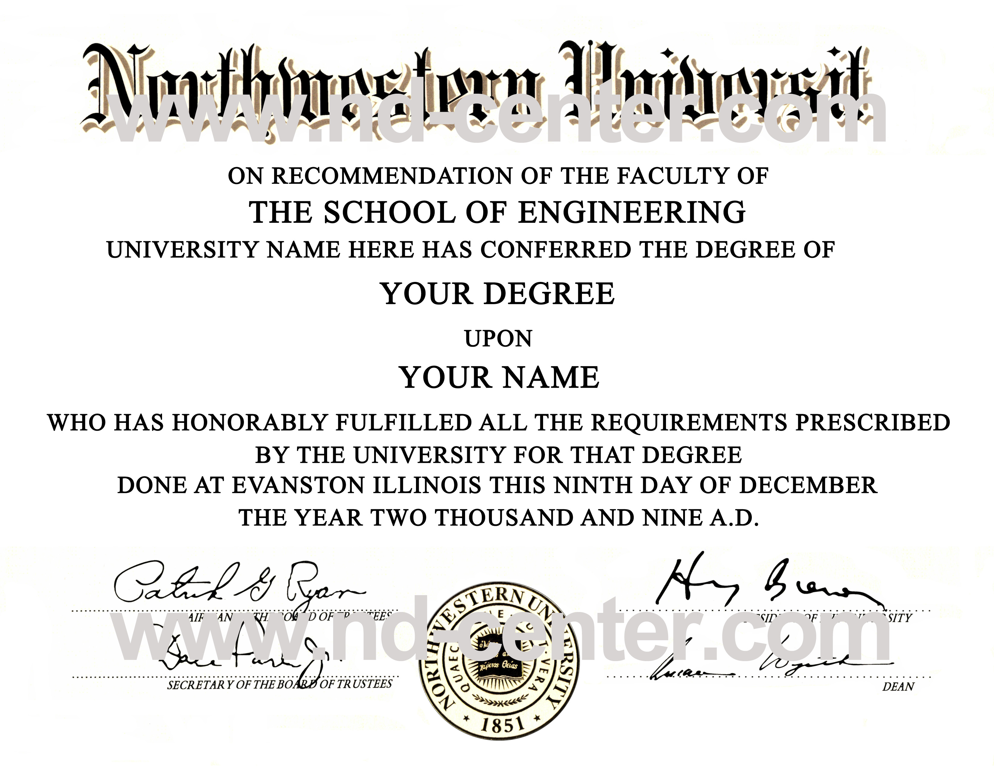 College Degree Certi