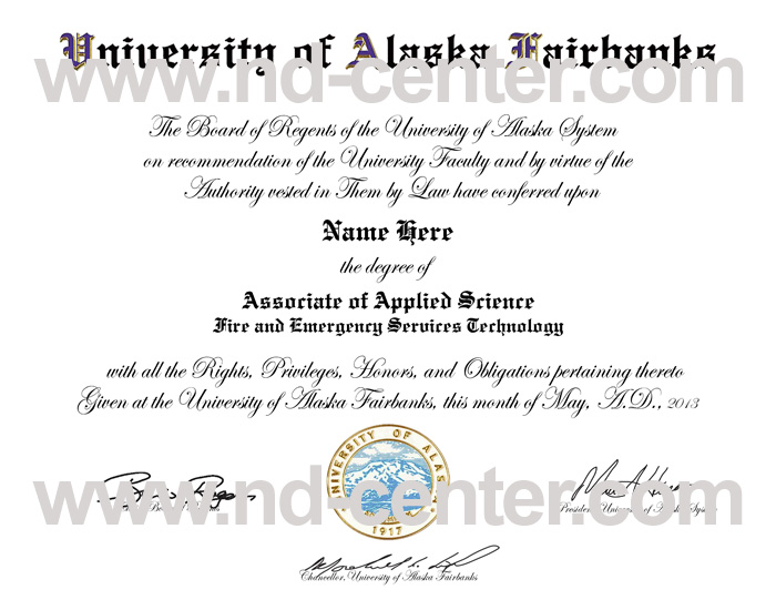 University of Alaska Fairbanks Diploma