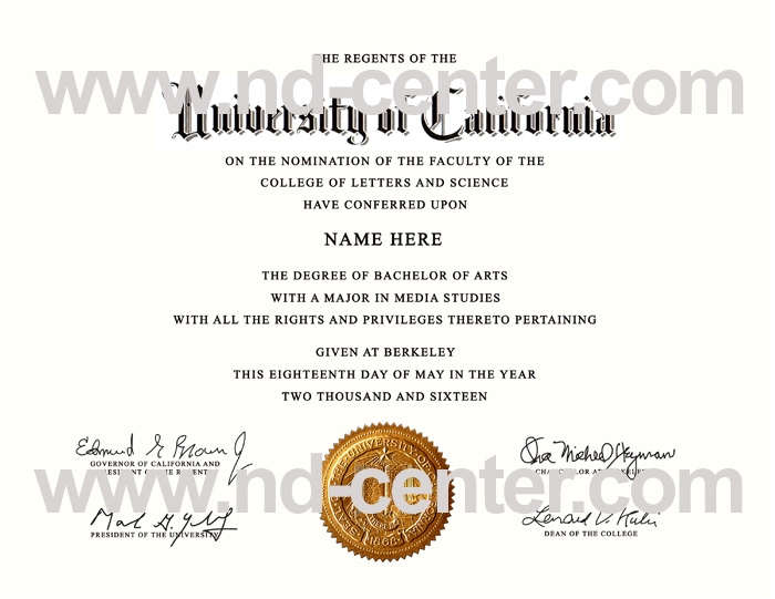 University of California Berkeley Diploma