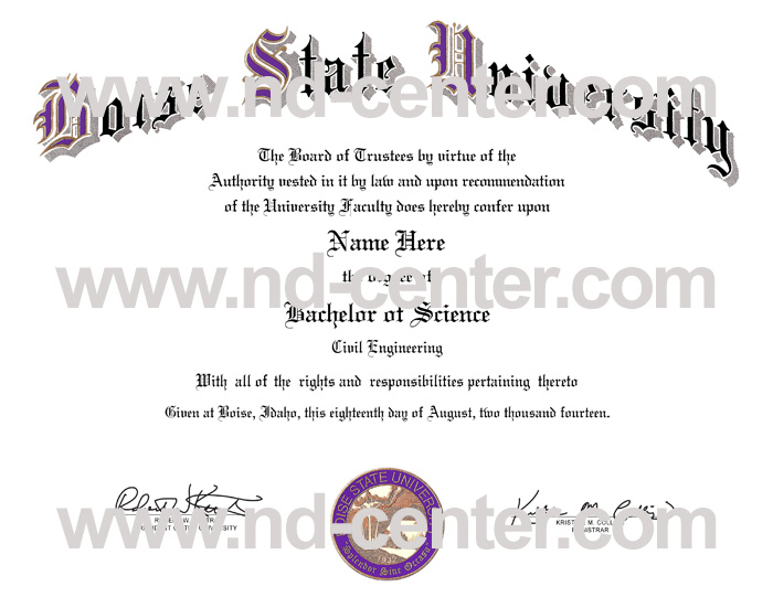 Boise State University Diploma