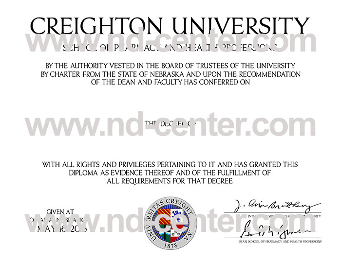 creighton university diploma