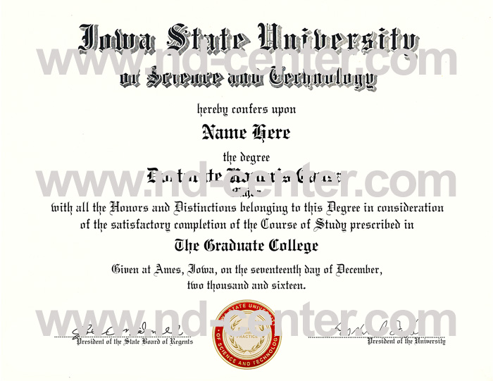 iowa state university diploma