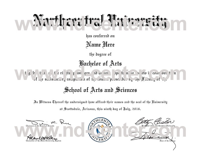 northcentral university diploma