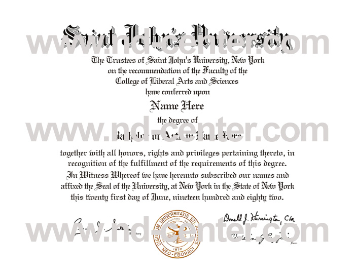 st johns university diploma