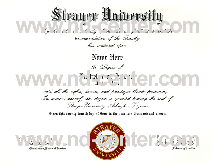 strayer university diploma