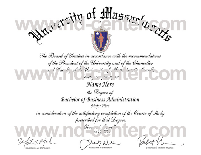 university of massachusetts diploma