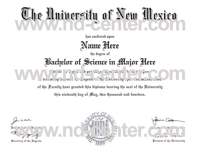 university of new mexico diploma