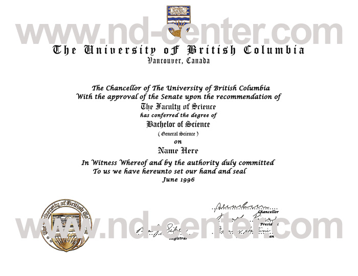 University Of British Columbia Degree