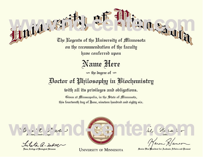 University Of Minnesota Diploma