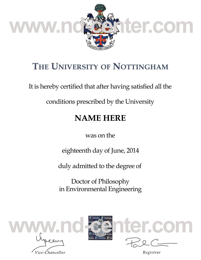 University Of Nottingham Degree