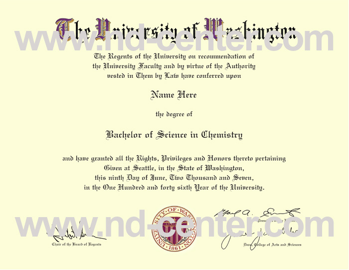 University Of Washington Diploma