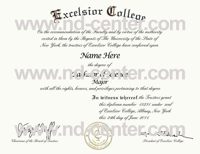 Excelsior College Diploma
