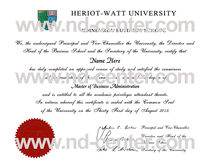 Heriot Watt University Diploma