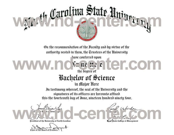 North Carolina State University Diploma