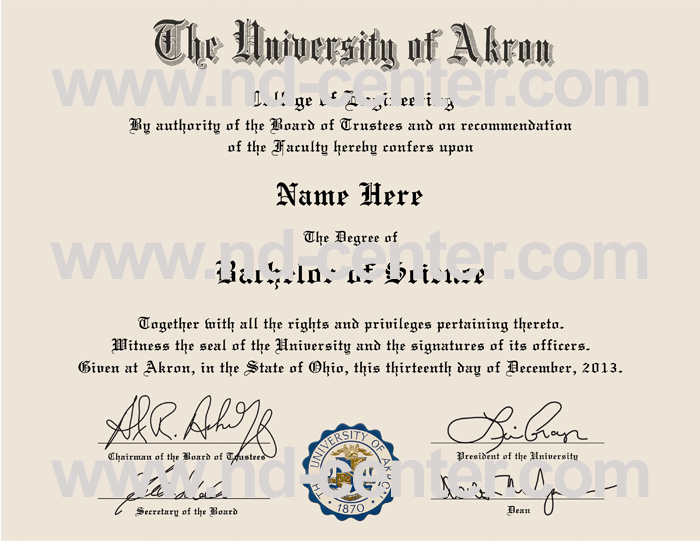University Of Akron Diploma