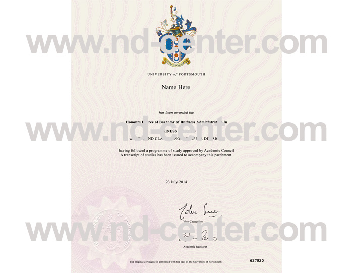 University Of Portsmouth Diploma