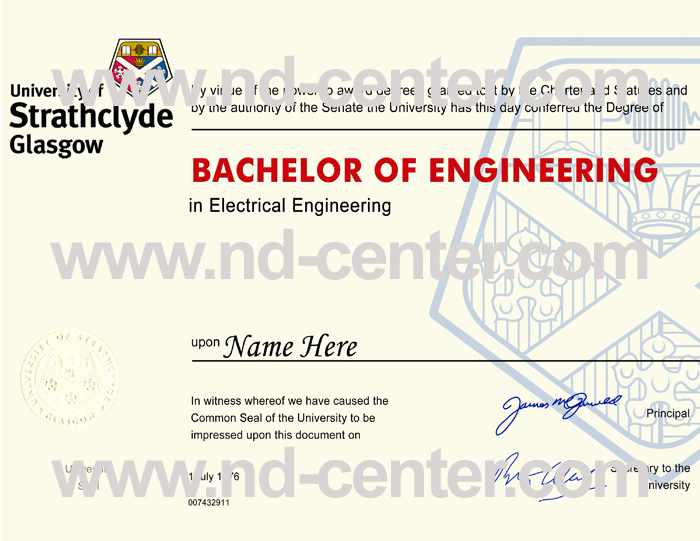 University Of Strathclyde Diploma
