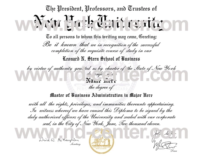 New York University Diploma