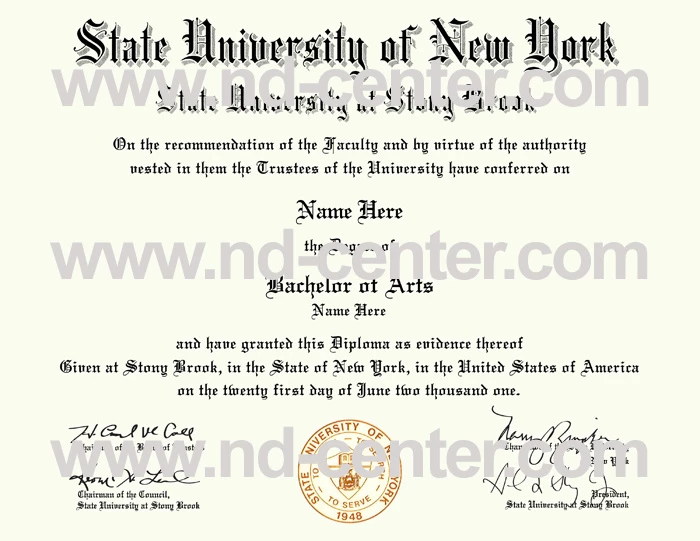 State University Of New York At Stony Brook Diploma