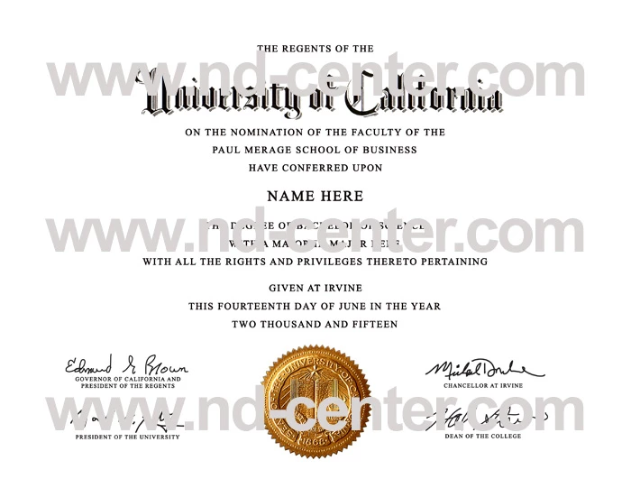 University Of California Irvine Diploma
