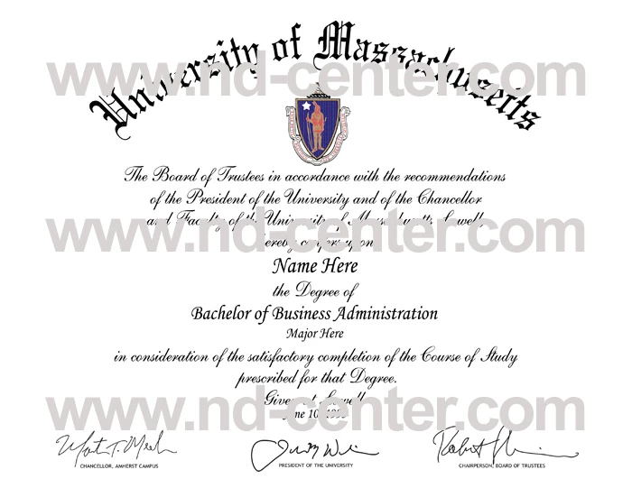 University Of Massachusetts Diploma