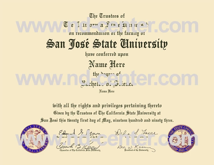 San Jose State University Diploma